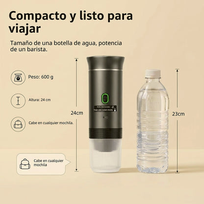 Cafetera portátil 3 en 1: café recién hecho donde estés, sin cables